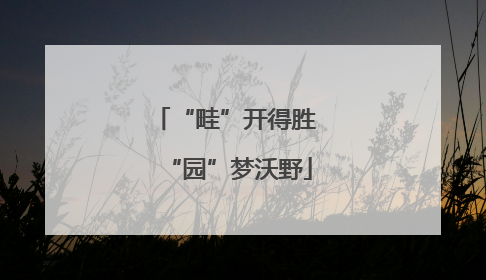 “畦”开得胜 “园”梦沃野
