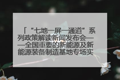 “七地一屏一通道”系列政策解读新闻发布会——全国重要的新能源及新能源装备制造基地专场实录（文+图）