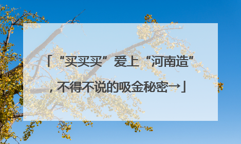 “买买买”爱上“河南造”，不得不说的吸金秘密→