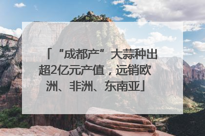 “成都产”大蒜种出超2亿元产值，远销欧洲、非洲、东南亚