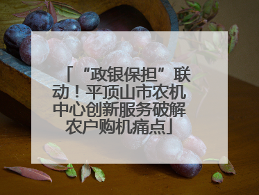 “政银保担”联动！平顶山市农机中心创新服务破解农户购机痛点