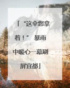 “这伞您拿着！” 暴雨中暖心一幕刷屏宜都