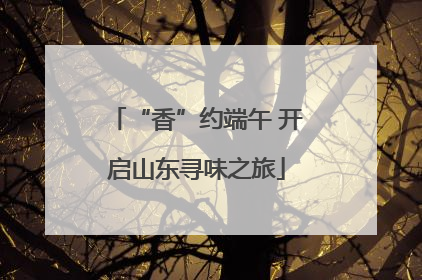 “香”约端午 开启山东寻味之旅