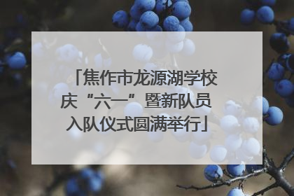 焦作市龙源湖学校庆“六一”暨新队员入队仪式圆满举行
