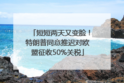 短短两天又变脸！特朗普同意推迟对欧盟征收50%关税