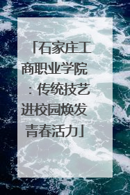 石家庄工商职业学院：传统技艺进校园焕发青春活力