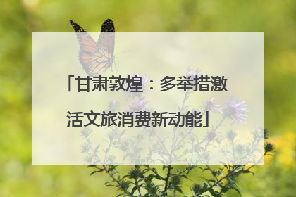 甘肃敦煌：多举措激活文旅消费新动能