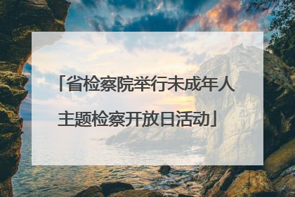 省检察院举行未成年人主题检察开放日活动