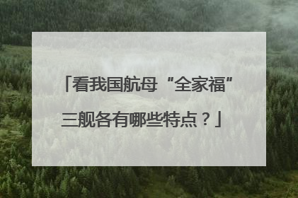 看我国航母“全家福” 三舰各有哪些特点？