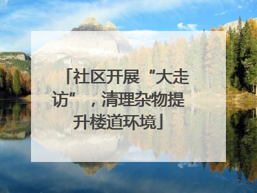 社区开展“大走访”，清理杂物提升楼道环境