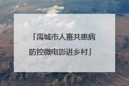 禹城市人畜共患病防控微电影进乡村