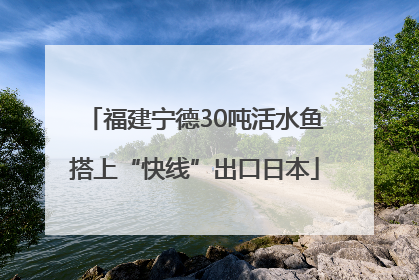 福建宁德30吨活水鱼搭上“快线”出口日本