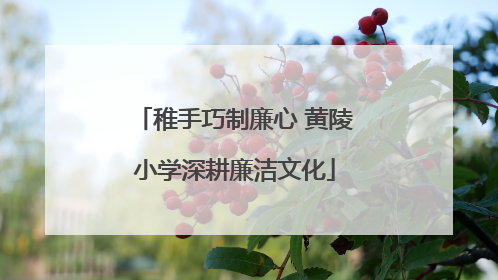 稚手巧制廉心 黄陵小学深耕廉洁文化