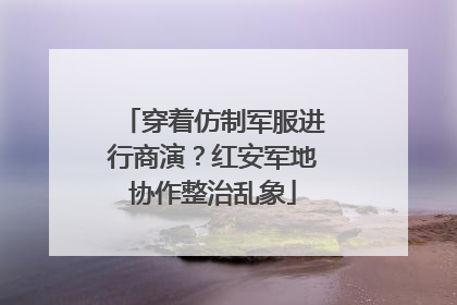 穿着仿制军服进行商演？红安军地协作整治乱象