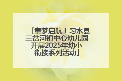 童梦启航！习水县三岔河镇中心幼儿园开展2025年幼小衔接系列活动