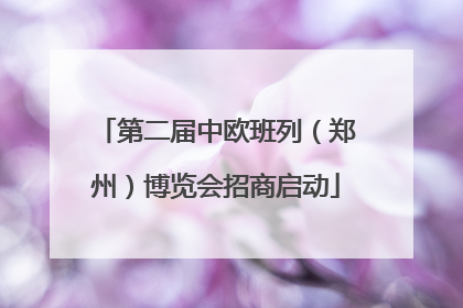 第二届中欧班列（郑州）博览会招商启动
