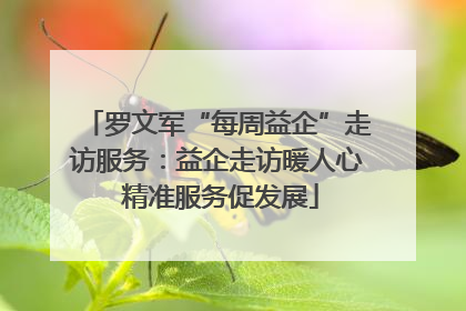 罗文军“每周益企”走访服务：益企走访暖人心 精准服务促发展