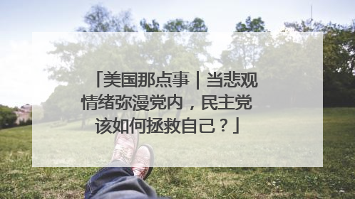 美国那点事｜当悲观情绪弥漫党内，民主党该如何拯救自己？