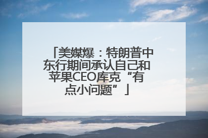 美媒爆：特朗普中东行期间承认自己和苹果CEO库克“有点小问题”