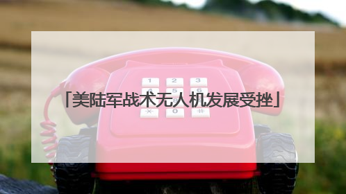 美陆军战术无人机发展受挫