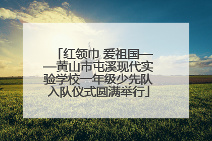 红领巾 爱祖国——黄山市屯溪现代实验学校一年级少先队入队仪式圆满举行