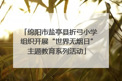 绵阳市盐亭县折弓小学组织开展“世界无烟日”主题教育系列活动