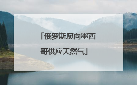 俄罗斯愿向墨西哥供应天然气