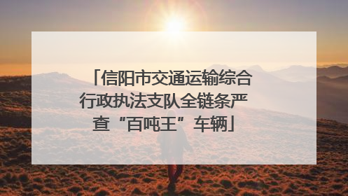 信阳市交通运输综合行政执法支队全链条严查“百吨王”车辆