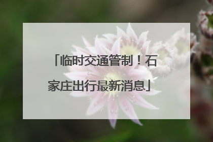 临时交通管制！石家庄出行最新消息