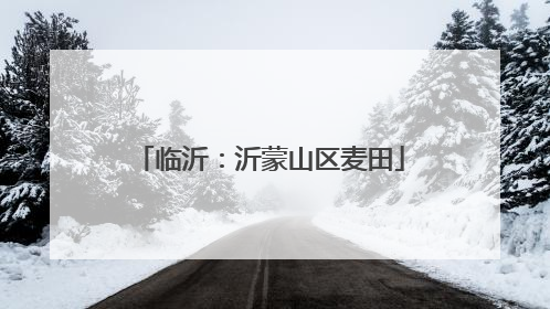临沂：沂蒙山区麦田