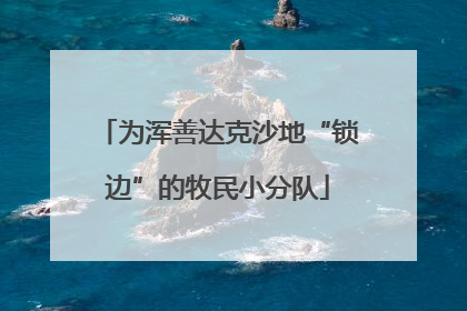 为浑善达克沙地“锁边”的牧民小分队