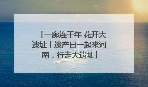 一廊连千年 花开大遗址丨遗产日一起来河南，行走大遗址