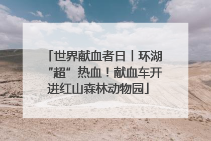 世界献血者日丨环湖“超”热血！献血车开进红山森林动物园