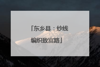 东乡县：纱线编织致富路