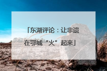 东湖评论：让非遗在鄂城“火”起来