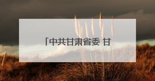 中共甘肃省委 甘肃省人民政府关于表彰甘肃省劳动模范和先进工作者的决定