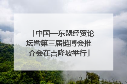 中国—东盟经贸论坛暨第三届链博会推介会在吉隆坡举行