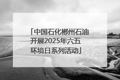 中国石化郴州石油开展2025年六五环境日系列活动