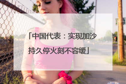 中国代表：实现加沙持久停火刻不容缓