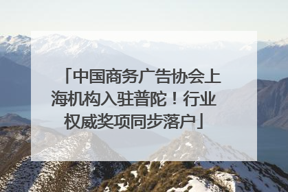 中国商务广告协会上海机构入驻普陀！行业权威奖项同步落户