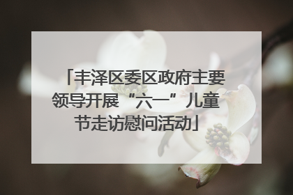 丰泽区委区政府主要领导开展“六一”儿童节走访慰问活动