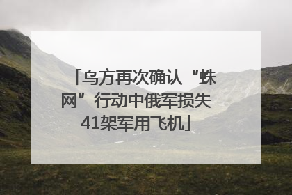 乌方再次确认“蛛网”行动中俄军损失41架军用飞机