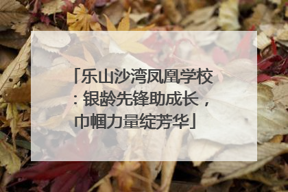乐山沙湾凤凰学校：银龄先锋助成长，巾帼力量绽芳华