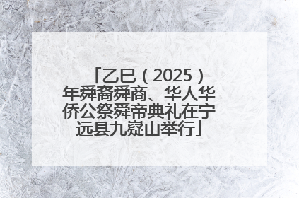 乙巳（2025）年舜裔舜商、华人华侨公祭舜帝典礼在宁远县九嶷山举行