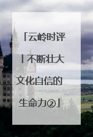 云岭时评丨不断壮大文化自信的生命力②