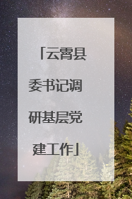 云霄县委书记调研基层党建工作