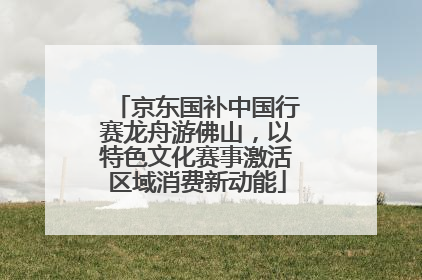 京东国补中国行赛龙舟游佛山，以特色文化赛事激活区域消费新动能