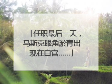 任职最后一天，马斯克眼角淤青出现在白宫……