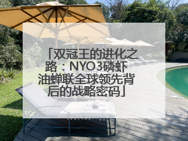 双冠王的进化之路：NYO3磷虾油蝉联全球领先背后的战略密码