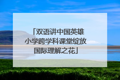 双语讲中国英雄 小学跨学科课堂绽放国际理解之花